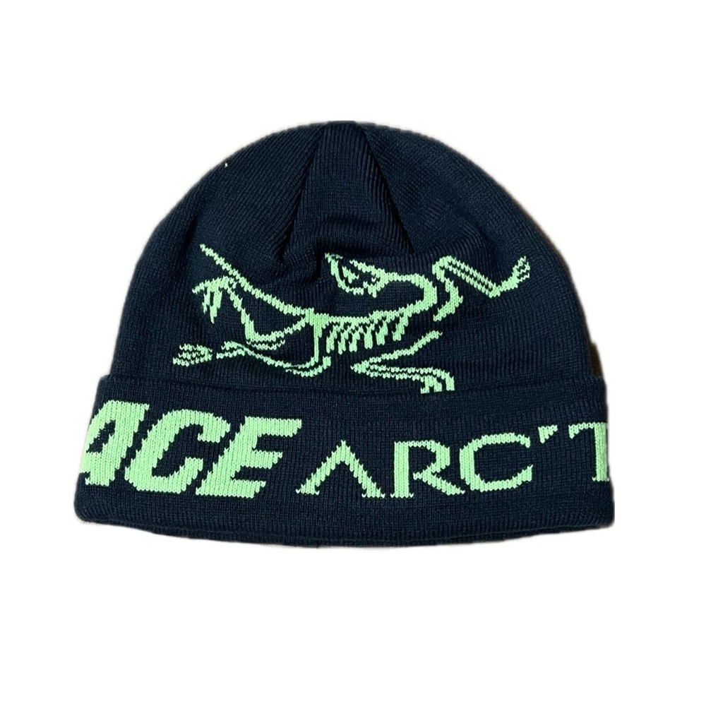 *SOLD DO NOT BUY* PALACE Arc’teryx beanie navy/lime